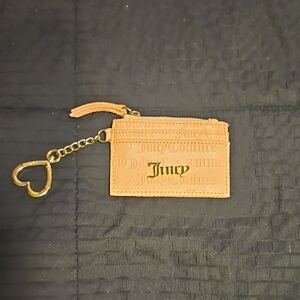Juicy Couture Pink Card Holder with Gold Heart Charm
